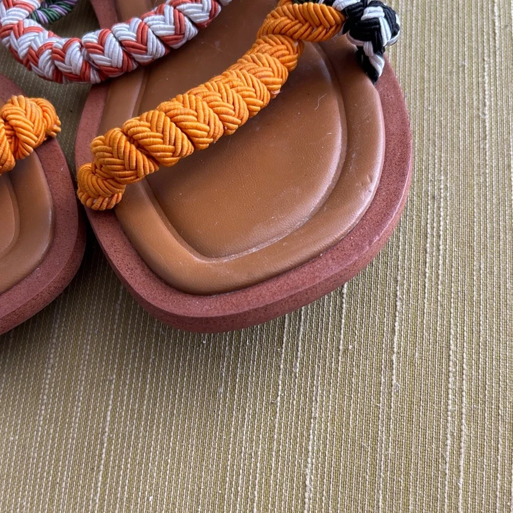 Zara Multicolor Braided Sandals - Picture 4 of 7